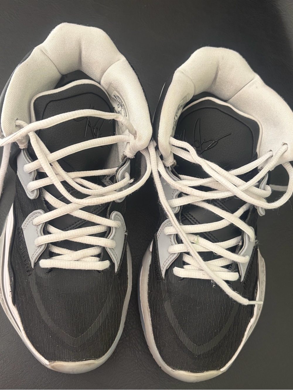 Nike Kids Black and White High-Top Sneakers